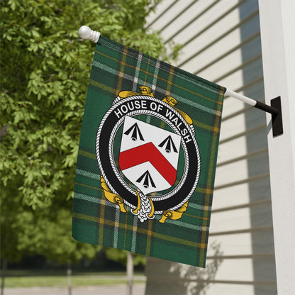 House of Walsh Crest Plaid Outdoor Flag