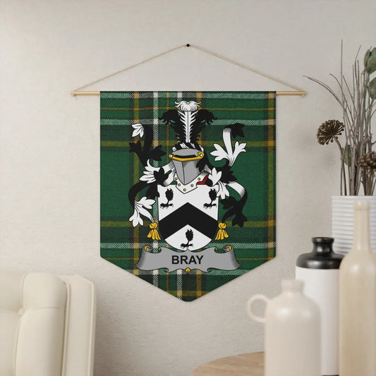 Bray Family Crest Tartan Design Wall Hanging product