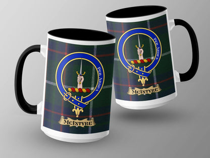 Scottish Clan McIntyre Tartan Crest Plaid Pattern Mug - Living Stone Gifts