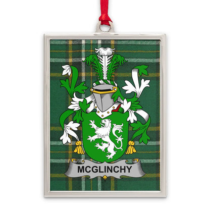McGlinchy Family Crest Green Plaid Rectangular product