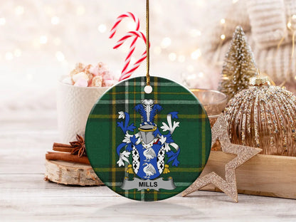 Personalized Christmas Ornament with Family Crest product type