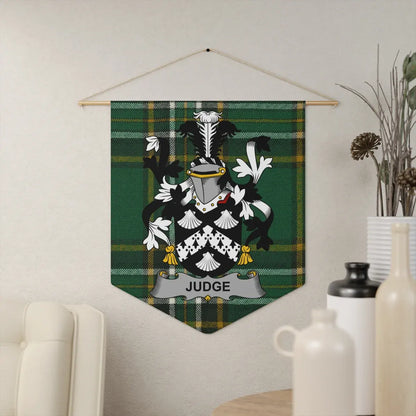Judge Family Crest Tartan Pattern Wall Hanging product type