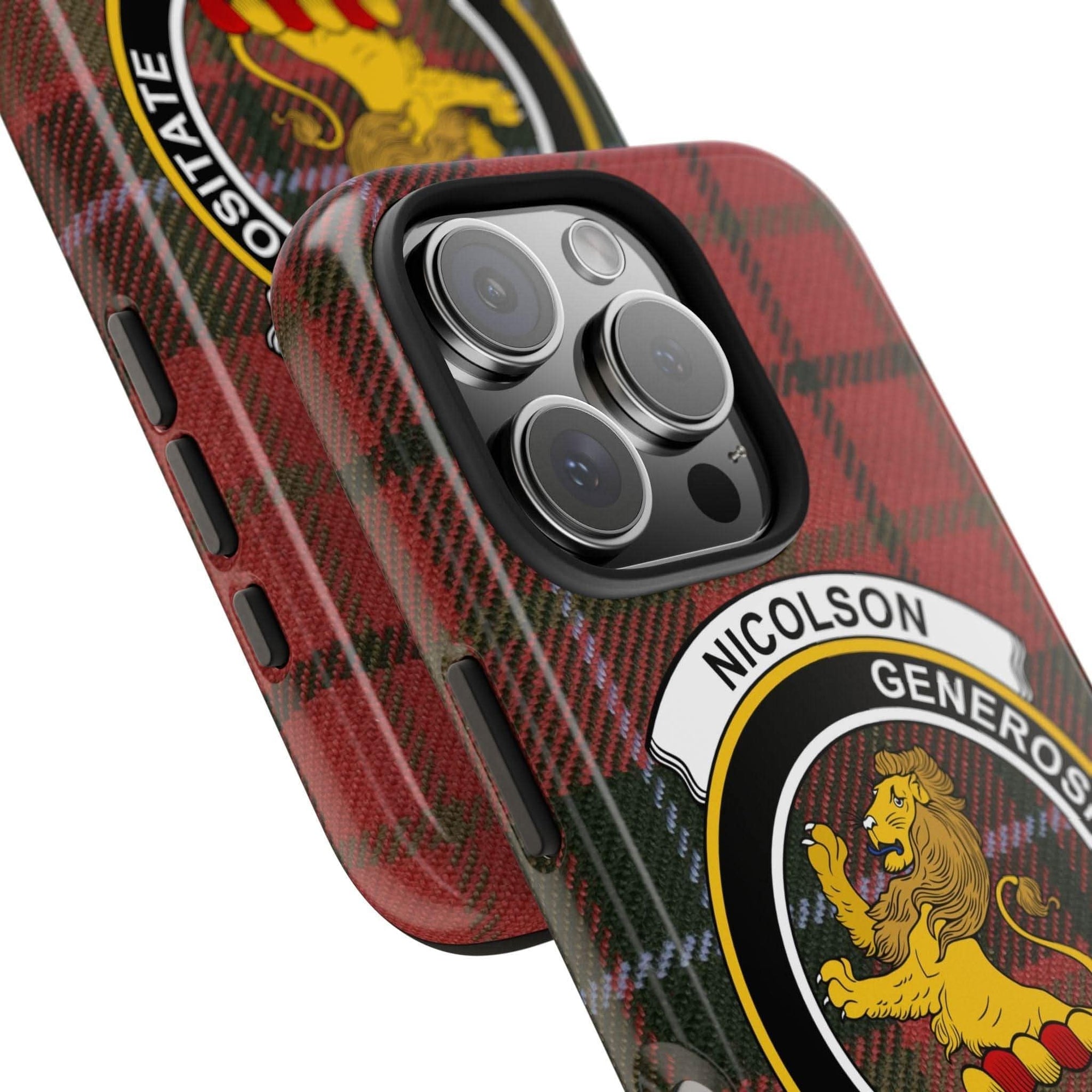 Nicolson Clan Scottish Tartan Cell Phone Case - Celtic Ancestry Gifts