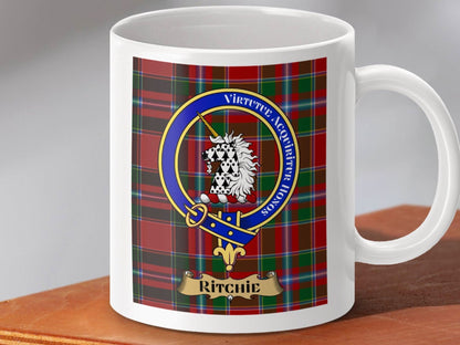 Virtute Acquiritur Honos Ritchie Tartan Mug product type
