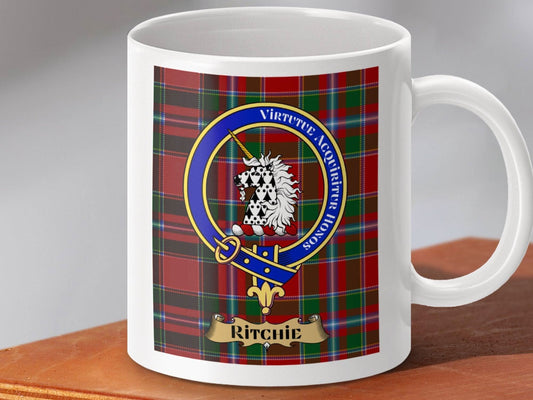 Virtute Acquiritur Honos Ritchie Tartan Mug product type