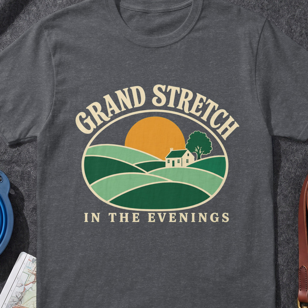 Grand Stretch In The Evenings Irish graphic T-shirt in Dark Heather Grey