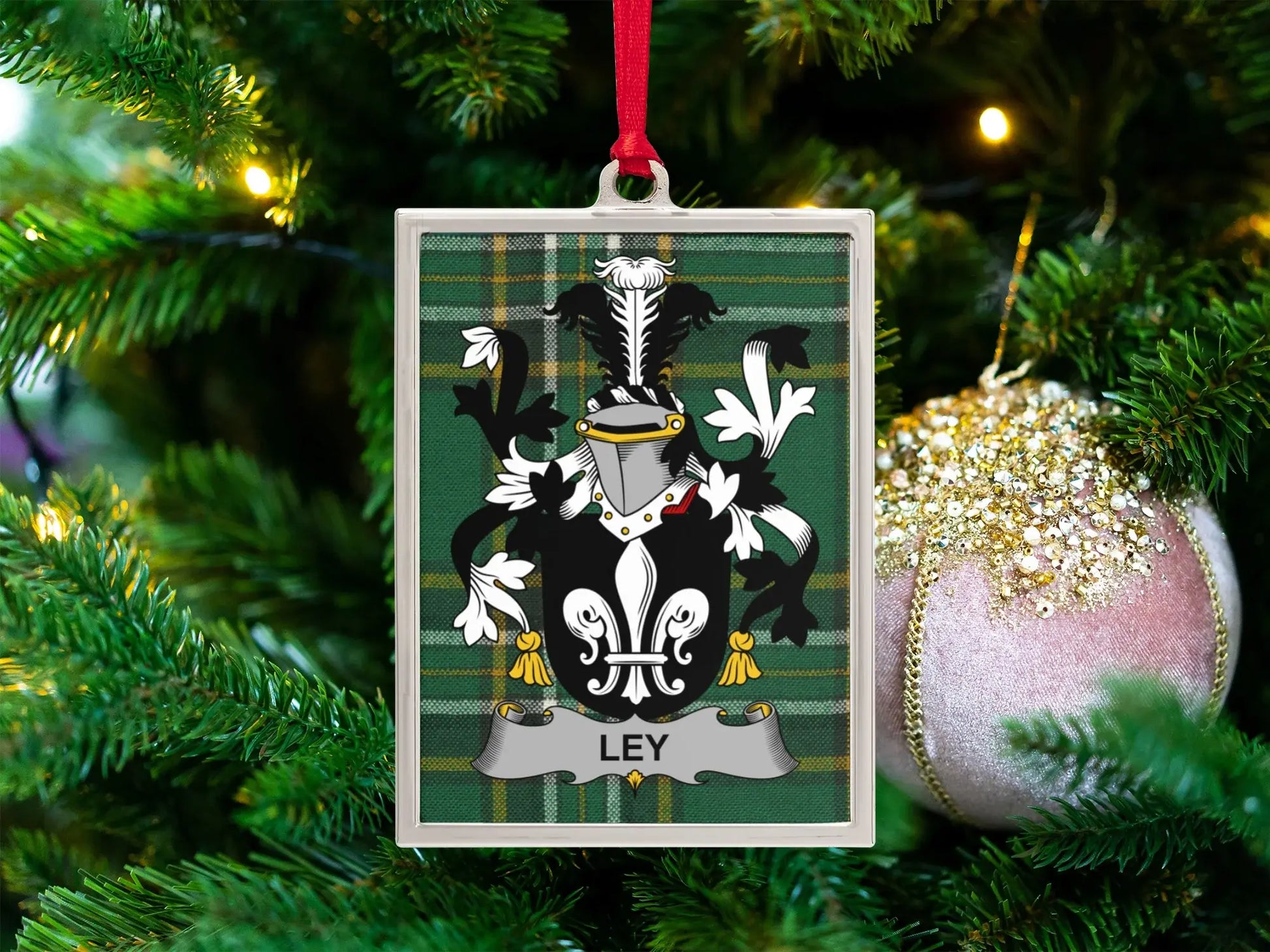 Personalized Family Crest Ornament Christmas product