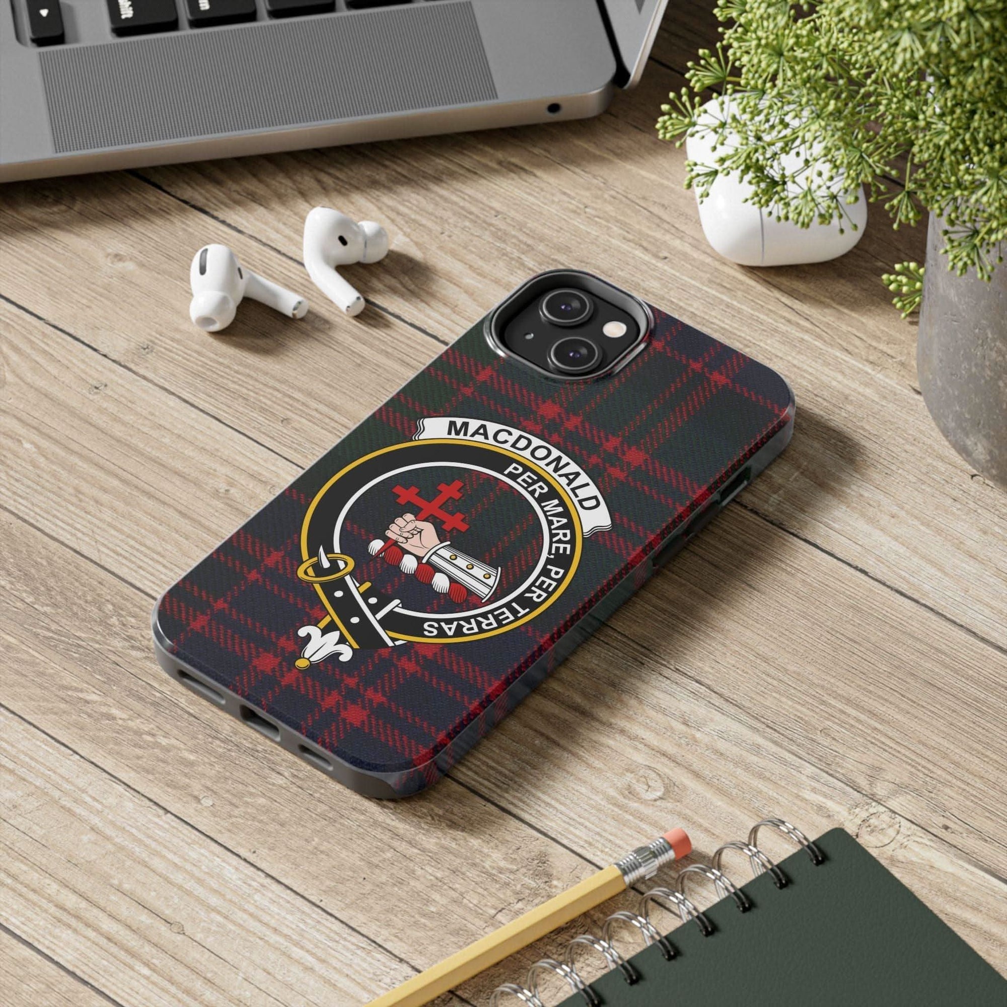 Macdonald Clan Scottish Tartan Cell Phone Case - Celtic Ancestry Gifts