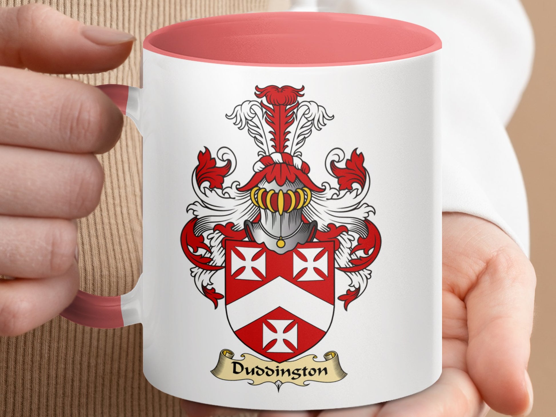 Clan Duddingston Scottish Coat of Arms Accent Coffee Mug - Living Stone Gifts