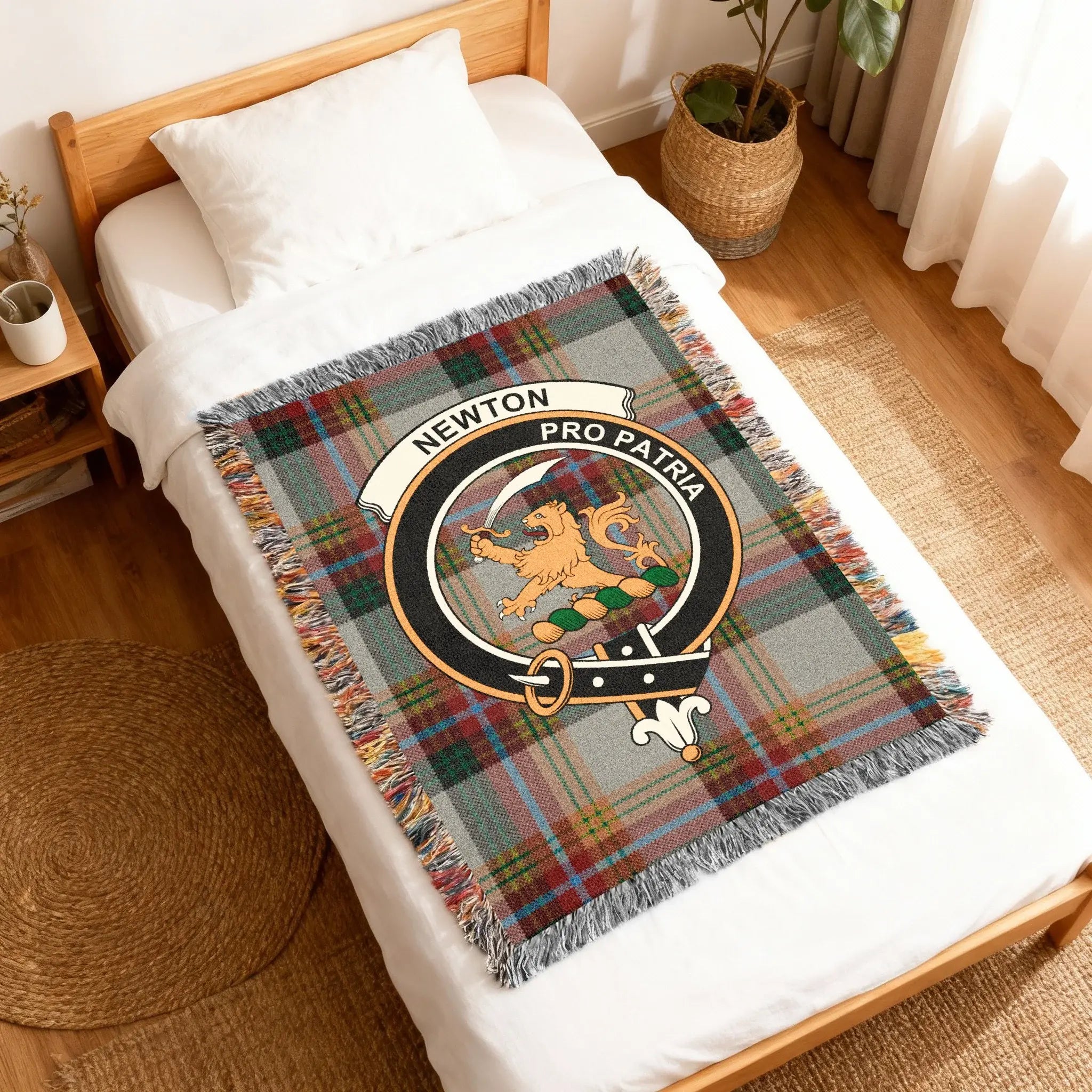 Newton Pro Patria Tartan Blanket with Fringe Edges