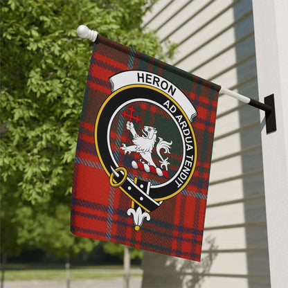 Heron Scottish Clan Red Tartan Garden Flag product