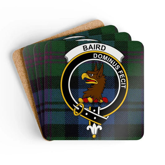 Scottish Tartan Baird Family Clan Crest Coaster product