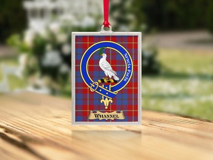 Whannel Family Crest Red Plaid Design Hanging Product