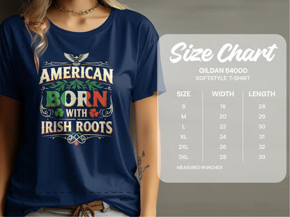 Celebrate Heritage with American Born Irish Roots T-Shirt - Living Stone Gifts