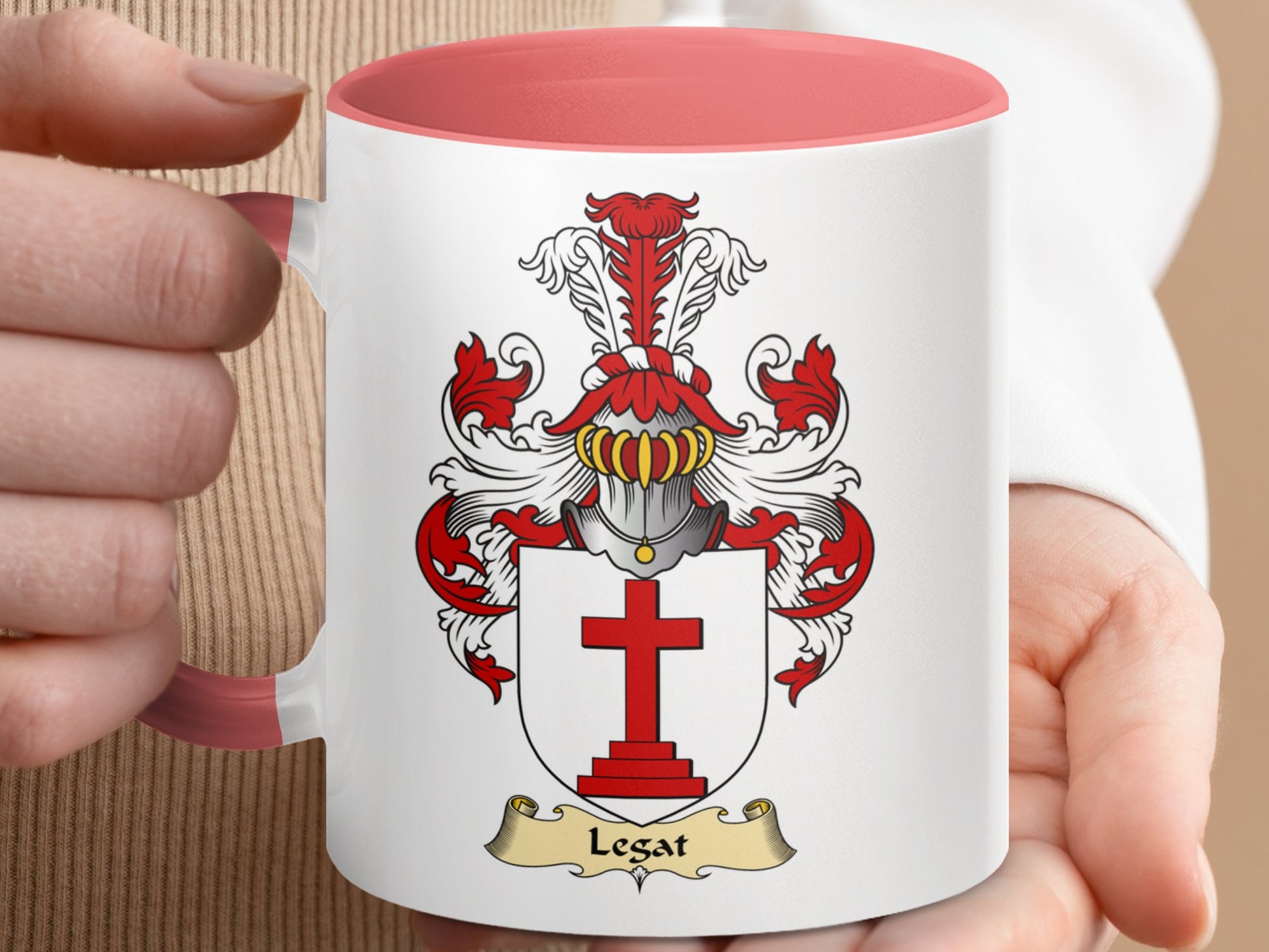 Clan Legat Scottish Coat of Arms Accent Mug - Living Stone Gifts