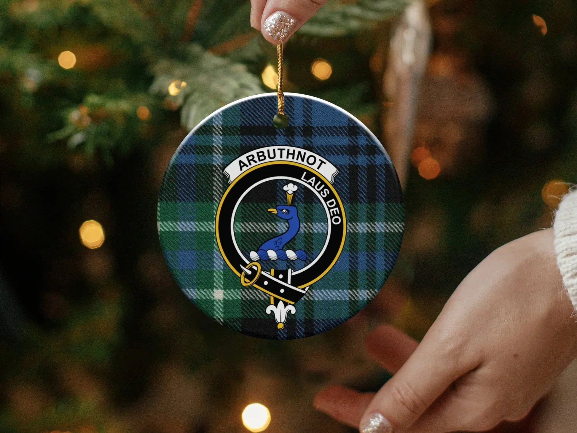 Arbuthnot Laus Deo Plaid Ornament Christmas product type