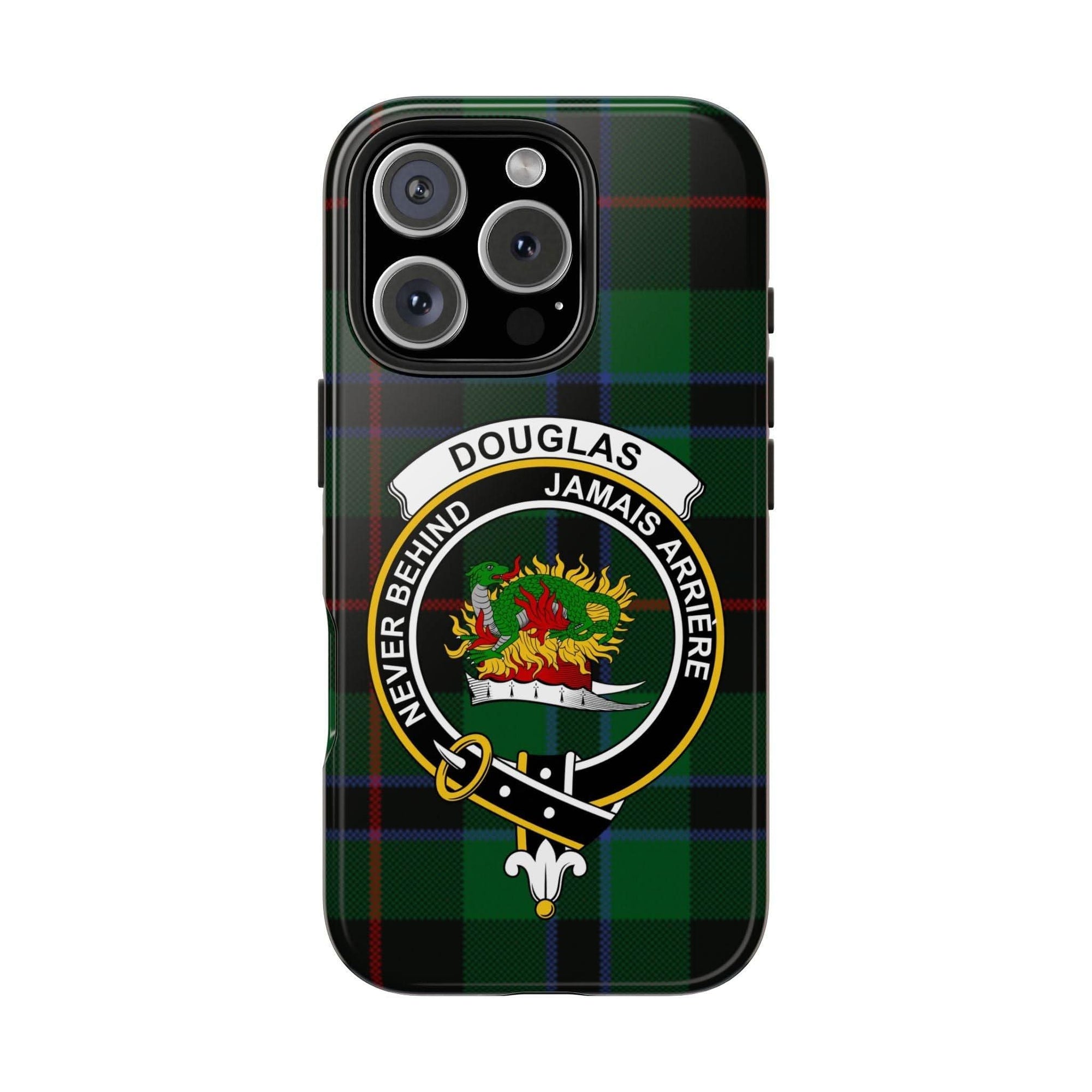 Douglas Clan Crest Tartan Design Cell Phone Case - Celtic Ancestry Gifts