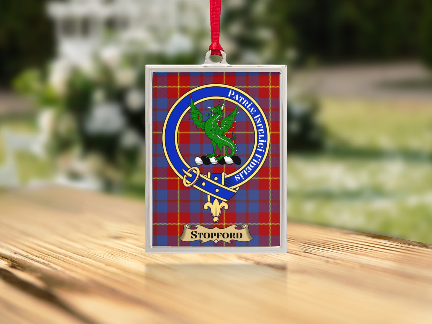 Scottish Heritage Clan Crest Plaid Ornament product