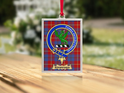 Scottish Heritage Clan Crest Plaid Ornament product