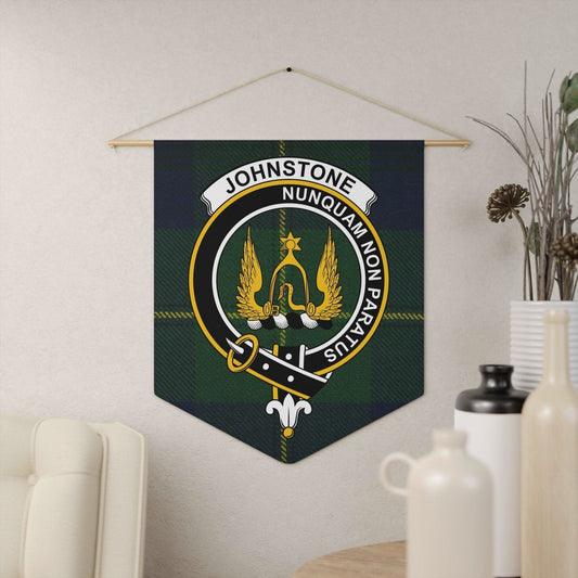 Johnstone Clan Nunquam Non Paratus Wall Pennant - Celtic Ancestry Gifts