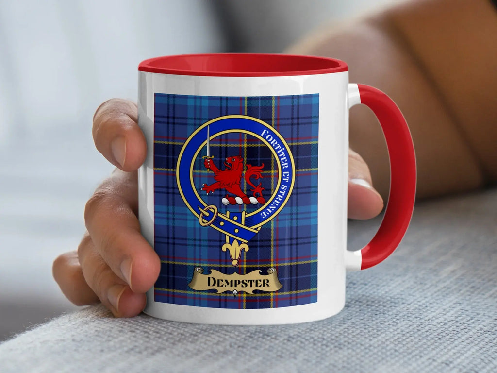 Dempster family crest ceramic mug for everyday coffee and tea