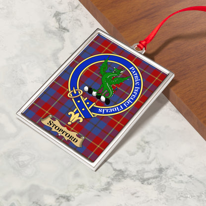 Family Crest Plaid Patterned Customized Ornament product