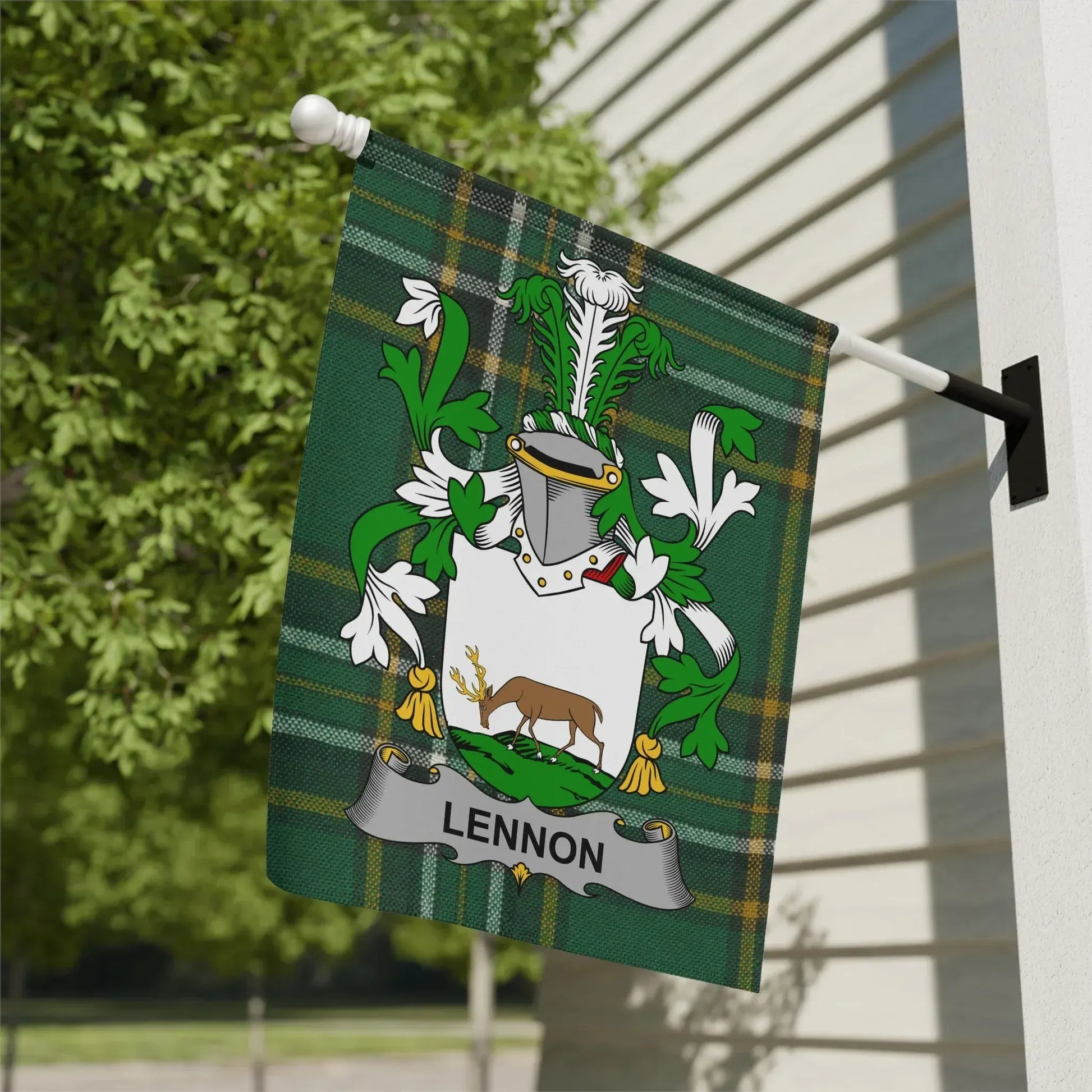 Personalized Lennon Family Crest Printed Flag product