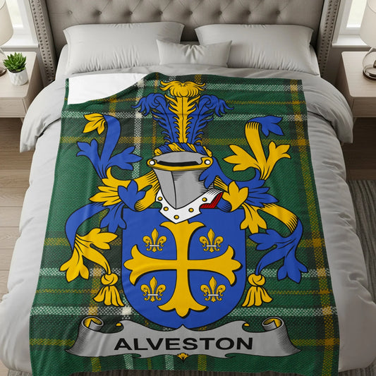 Alveston Family Crest Green Tartan Blanket product