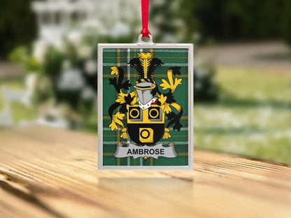 Ambrose Family Crest Rectangular Ornament product