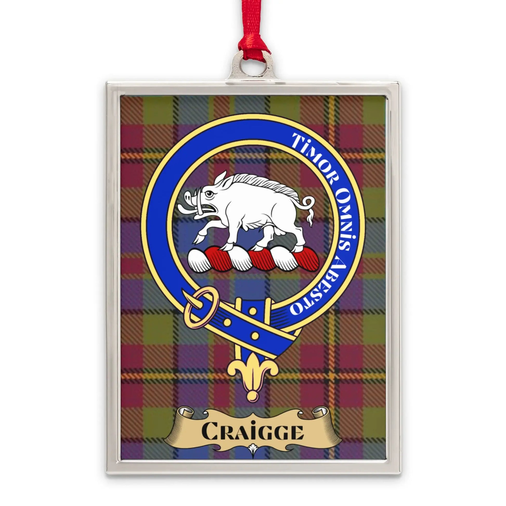 Timor Omnis Abesto Craigge Plaid Ornament product type