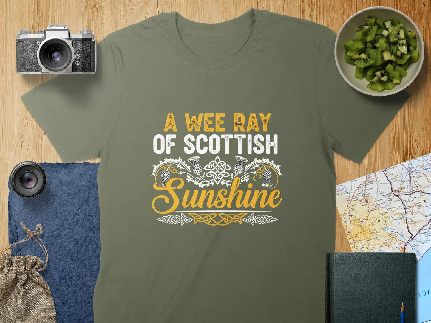 Scottish Sunshine Quote Graphic Tee Shirt product type
