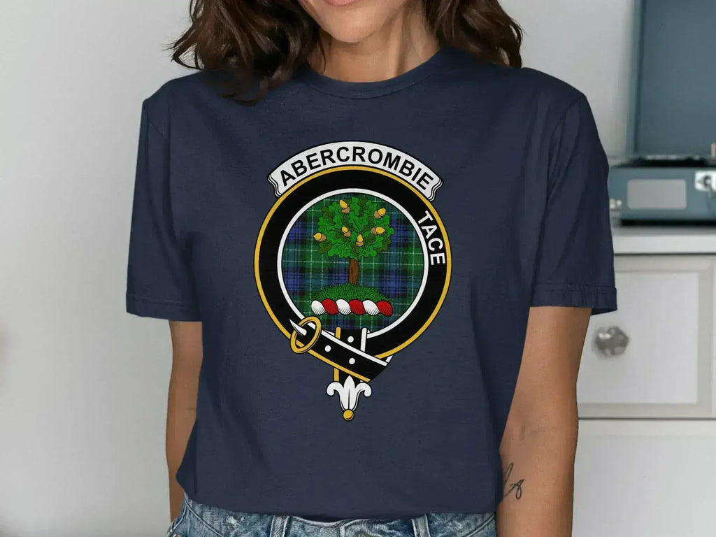 Abercrombie Scottish clan crest T-shirt in royal blue