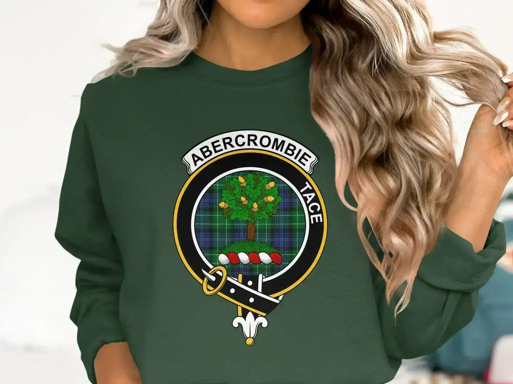 Abercrombie clan crest tartan sweatshirt in navy