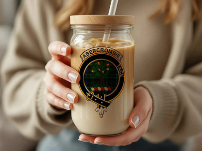 Abercrombie Clan Scottish Tartan Glass Sipper Cup - Celtic Ancestry Gifts