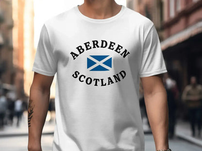 Aberdeen Scotland Flag Themed Graphic T-Shirt product