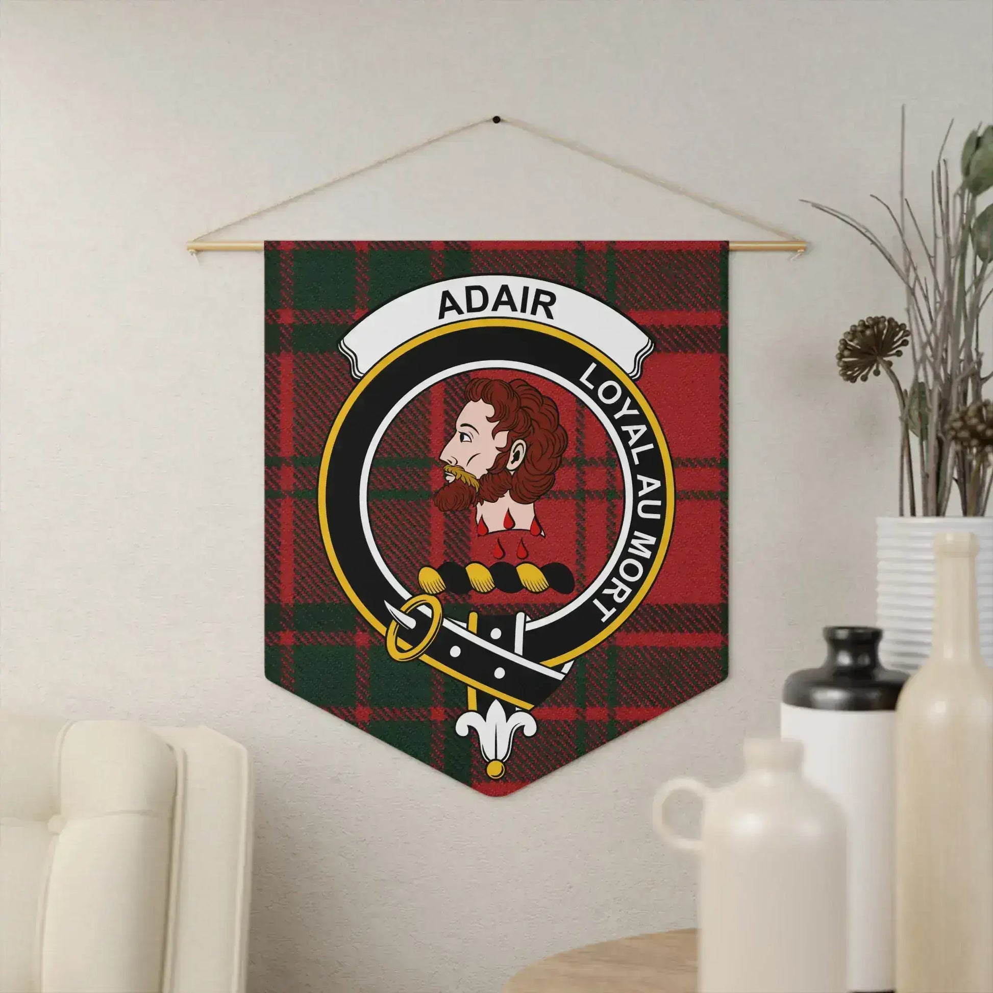 Adair Loyal au Mort Clan Crest Plaid Wall Hanging product type