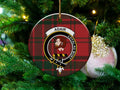Round Adair ceramic ornament with crest and gold string