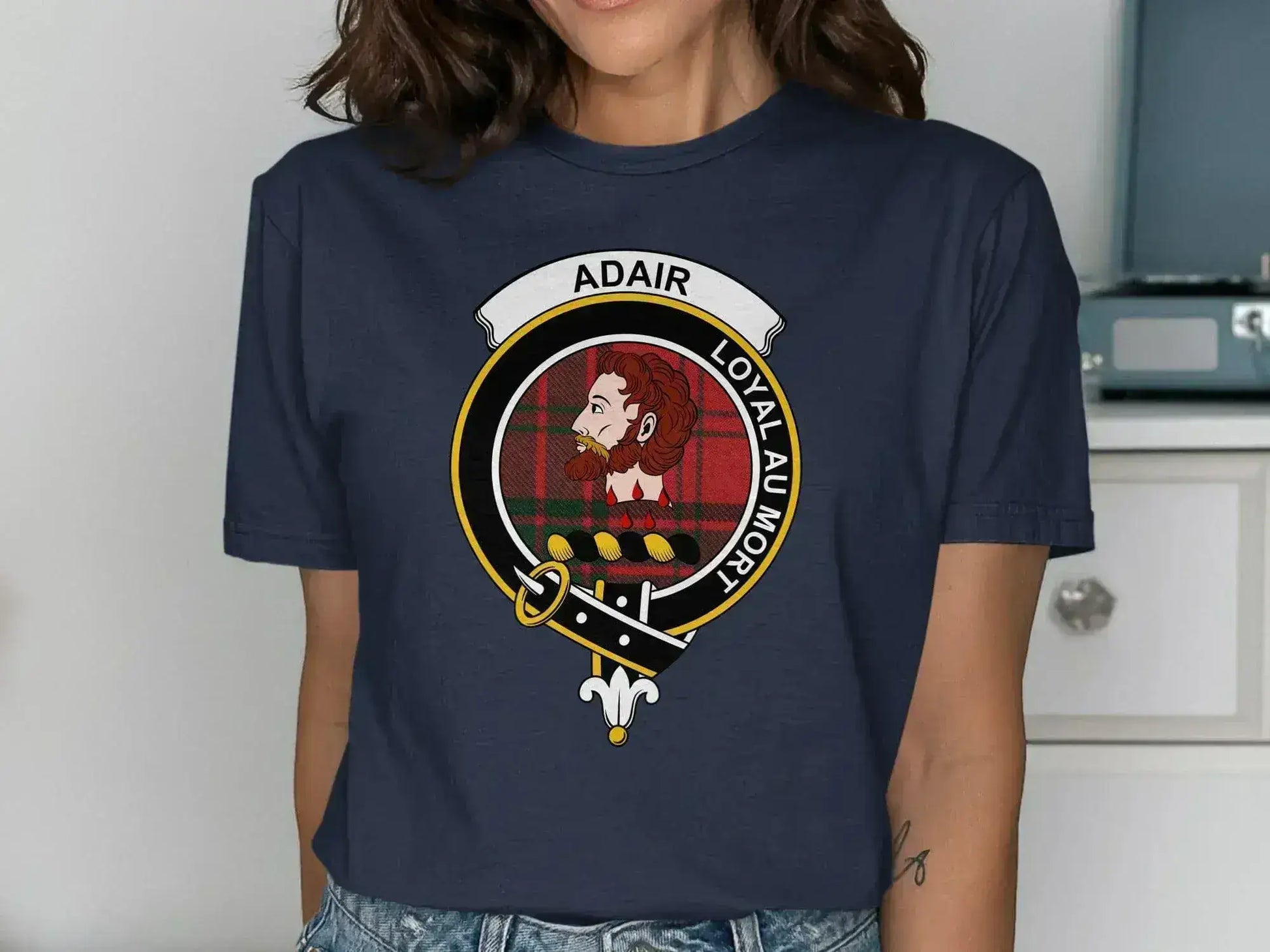 Adair Crest Loyal au Mort Tartan Clan Pride T-Shirt Sweatshirt - Celtic Ancestry Gifts