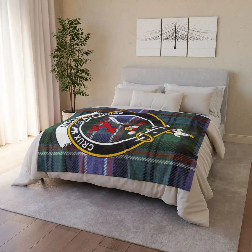 Clan Adam tartan throw blanket — sofa use, lightweight 50x60 inch