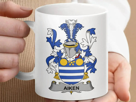 Aiken Surname Irish Family Crest Heritage Gift Idea mug - Celtic Ancestry Gifts