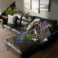 Vibrant Blanket Featuring Unique Family Crest Design