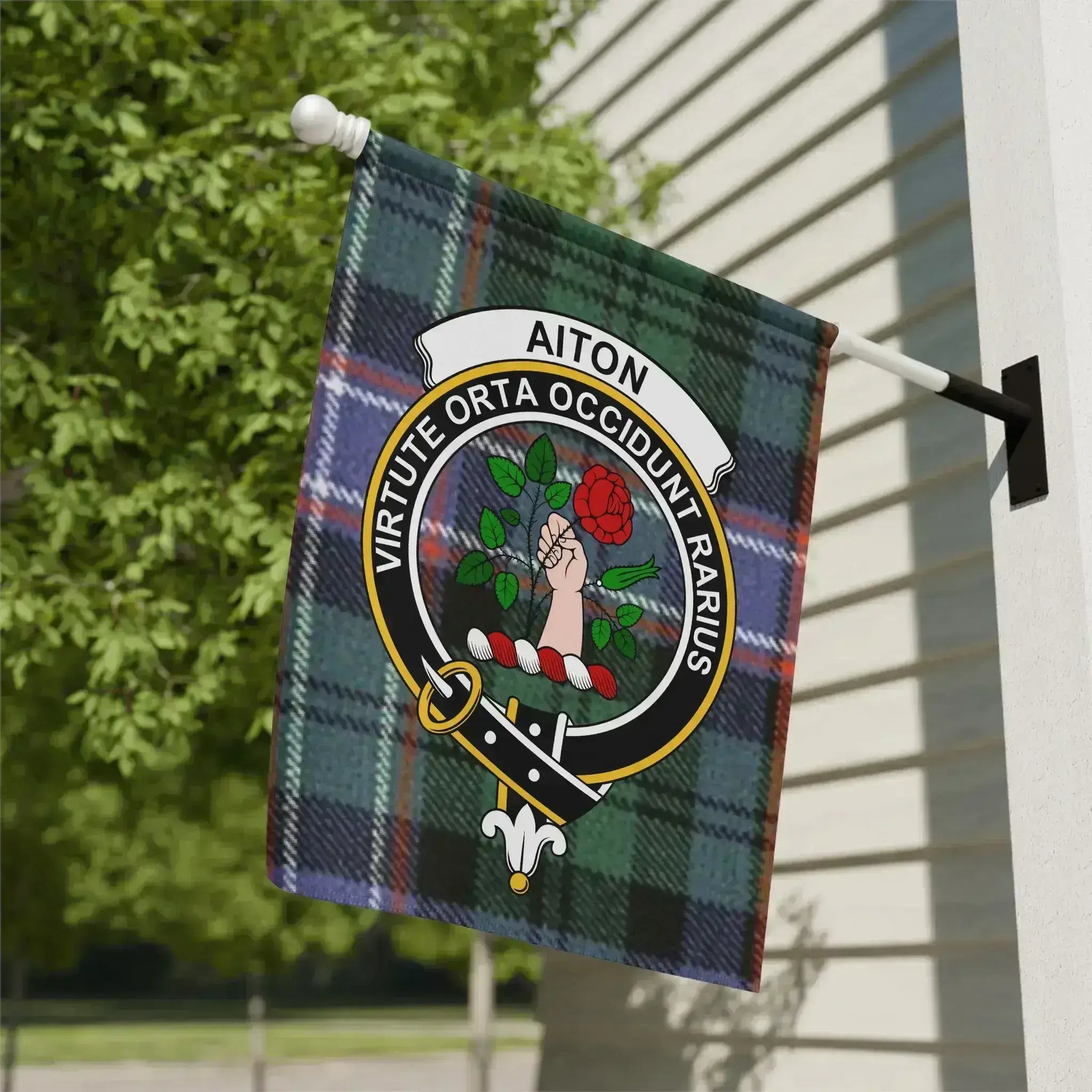 Custom Scottish Clan Crest Plaid Garden Banner product