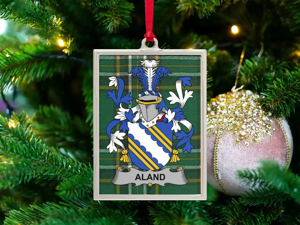 ALAND Coat of Arms Family Crest Plaid Ornament product type