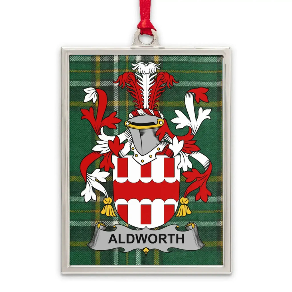 Aldworth Family Crest Tartan Design Ornament product