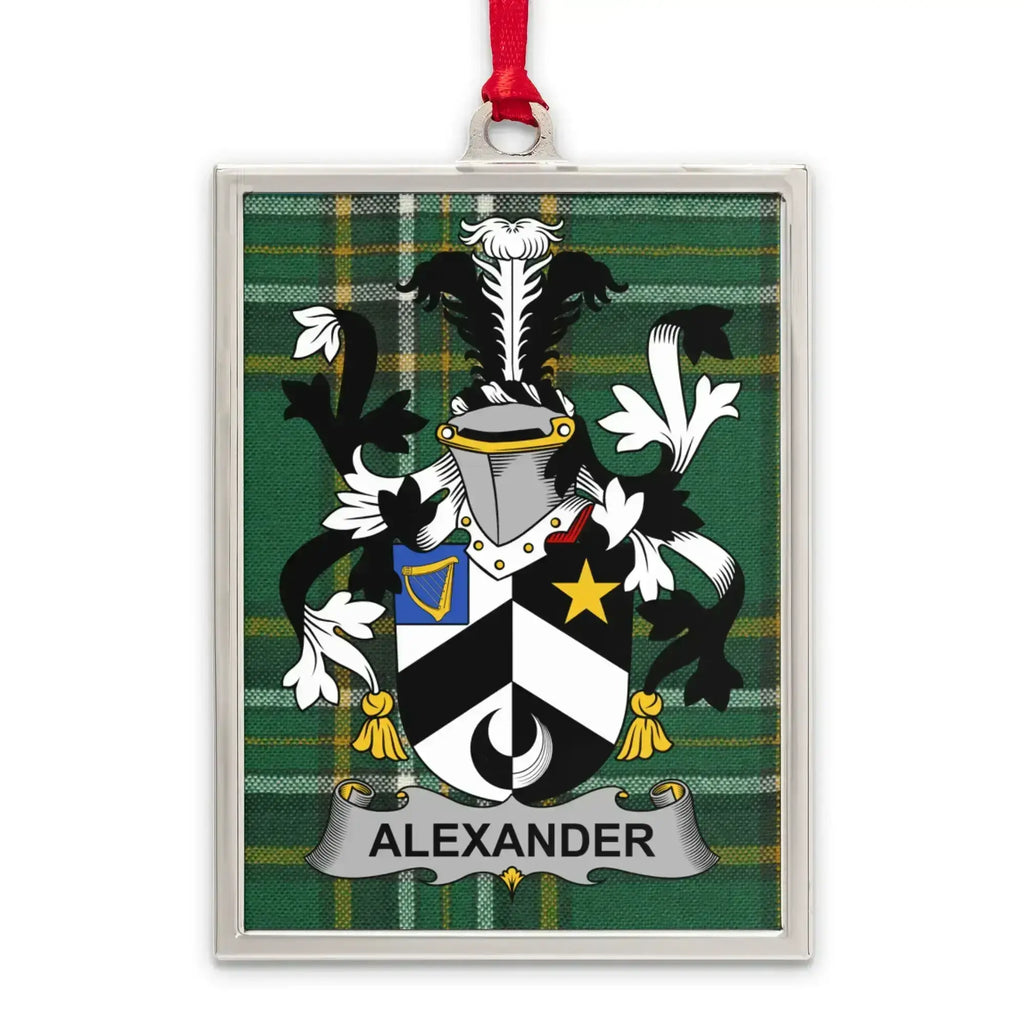 Alexander Family Crest Plaid Design Ornament product