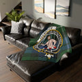 Clan Allardice Crest Embroidered Tartan Blanket