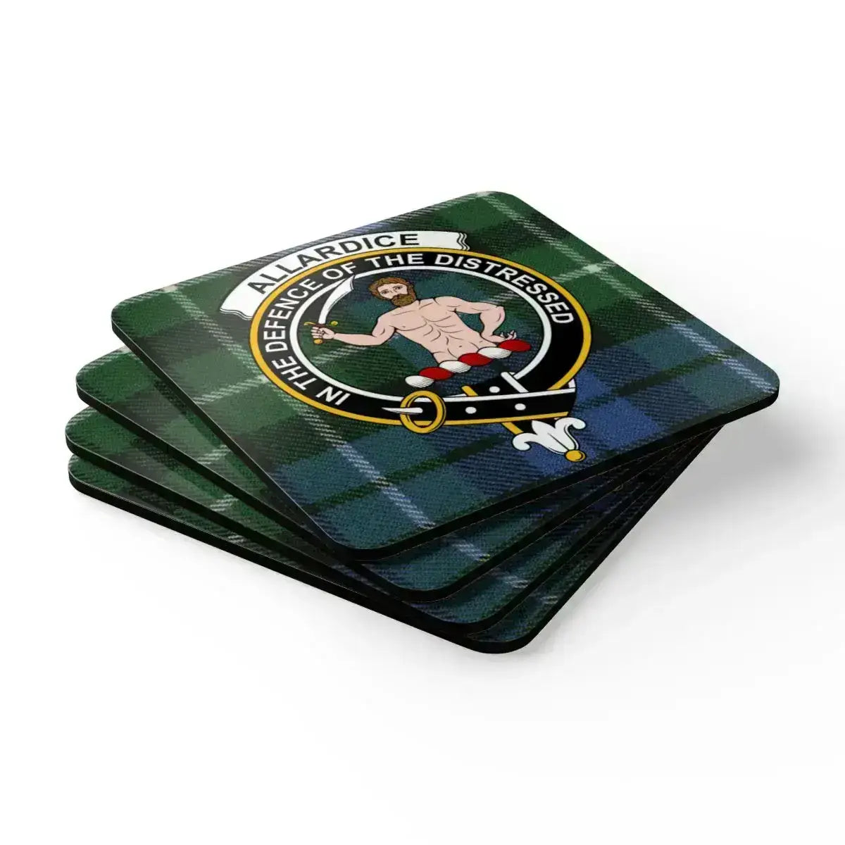 Allardice Crest Plaid Coasters Set Tableware product type