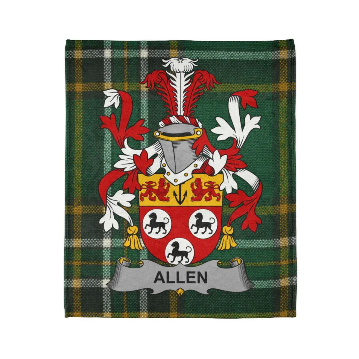 Family Crest Allen Tartan Plaid Blanket