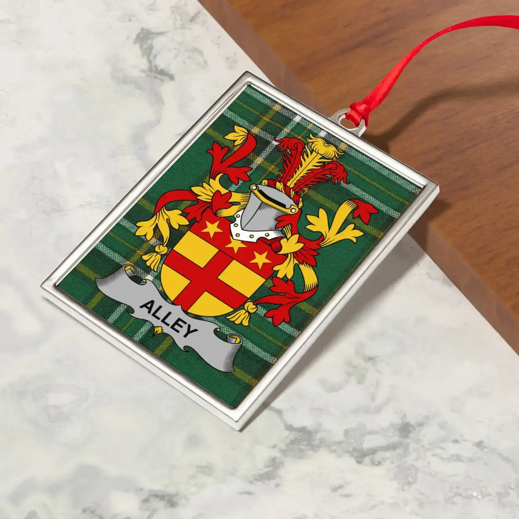 Custom Alley Family Crest Ornament Gift product