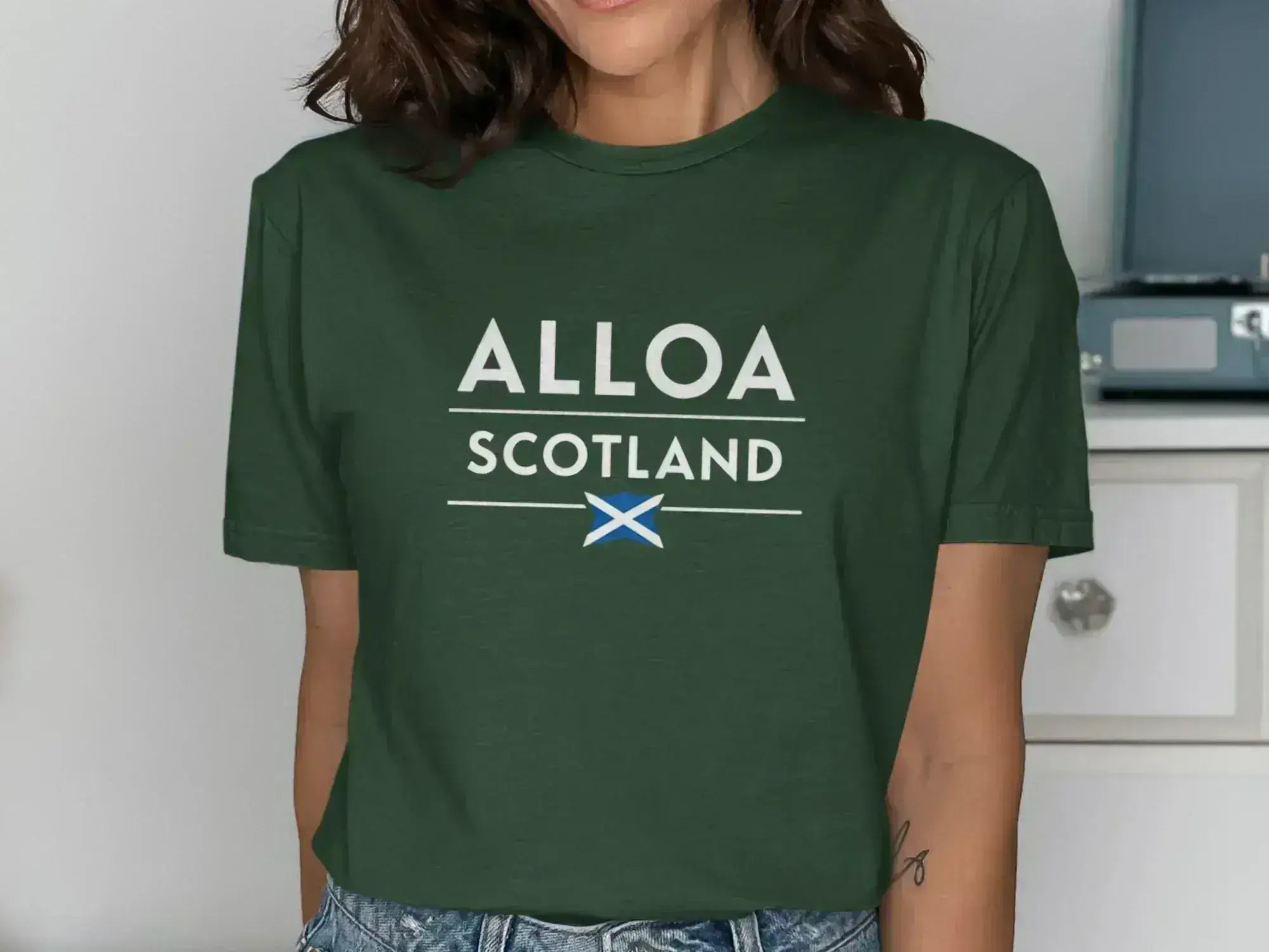 Alloa Scotland Flag Design Women's Shirt product